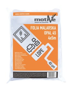 Folia Malarska Transparentna Gruba Plandeka 45 µm 4x5 m (20 m²) MOCNA