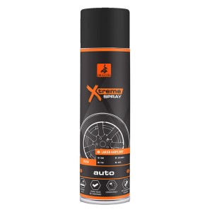 Lakier do Felg Akrylowy w Aerozolu - 500ml, Czarny z Metalicznym Efektem