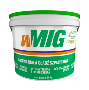Gładź Szpachlowa wMIG 20kg - Gotowa Do Użycia, Bezpyłowa, ANTYBAKTERYJNA