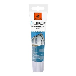 Silikon Uniwersalny Elastyczny 100 ml Biały do Uszczelniania i Montażu