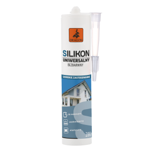Silikon Uniwersalny Elastyczny 280 ml Bezbarwny do Uszczelniania i Montażu