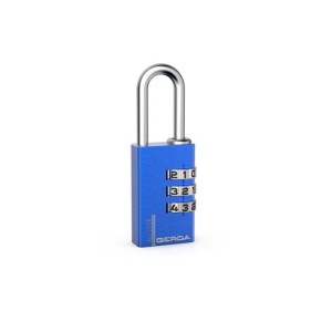 Kłódka Szyfrowa GERDA Aluminiowa Niebieska 30mm - 3 Dyski Szyfrujące