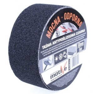 Taśma Antypoślizgowa Czarna 50mm x 5m - Szorstka, Wewnętrzna i Zewnętrzna