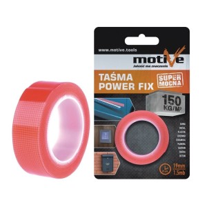 Taśma Naprawcza Power Fix 19mm/1,5m - Moc Trzymania 150kg/m2, Transparentna