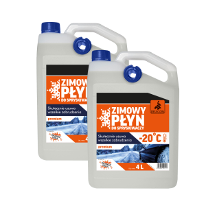Zimowy Płyn Do Spryskiwaczy -20°C Bezbarwny 2x4L Z Lejkiem, Orange Soda