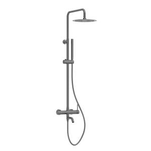 Zestaw Prysznicowy z Deszczownicą Okrągłą BALNEO - CASCADE 1 Gun Metal