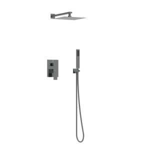Zestaw Prysznicowy Podtynkowy BALNEO Kwadratowy - Cascade 3 Gun Metal
