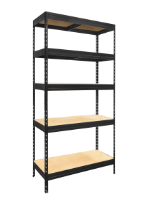 Regał Metalowy Magazynowy Garażowy 180x90x45 Czarny Bezśrubowy - 1250kg