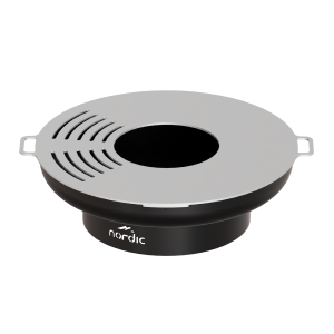 Palenisko Ogrodowe Stalowe - Grill 360° Vulcanos M - Dwie Płyty Grillowe