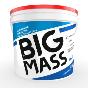 Gotowa Biała Masa Szpachlowa Gładź BIGMASS MS-3 5kg - Elastyczna