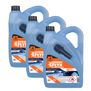 Zimowy Płyn Do Spryskiwaczy -20°C Bezbarwny 3x4L Z Lejkiem, Orange Soda