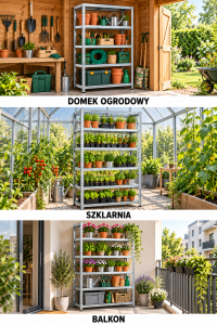 Regał metalowy 180x80x40 do piwnicy, 5 półek, 650 kg łącznie, ocynk